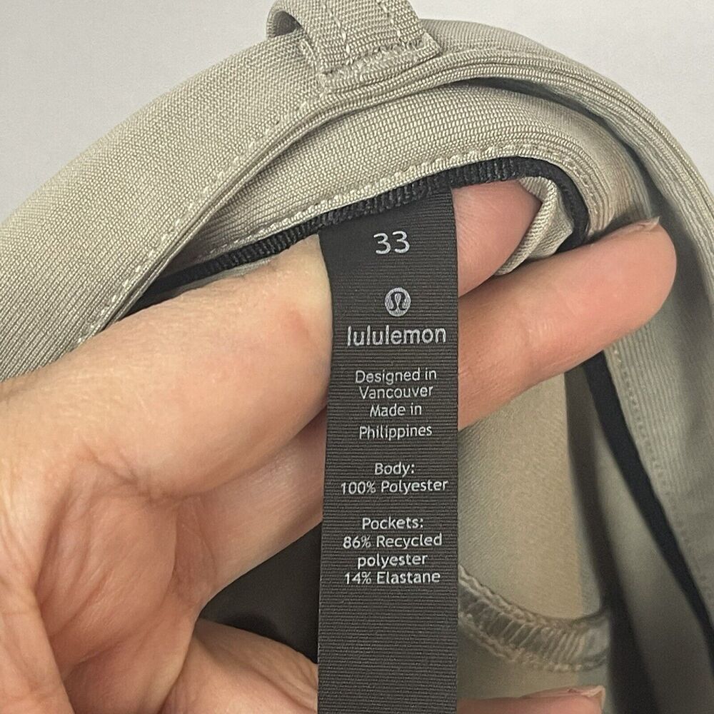Lululemon Men's ABC Pants Size 33 Beige/Tan Warpstreme Stretch M5426SA - Picture 9 of 14